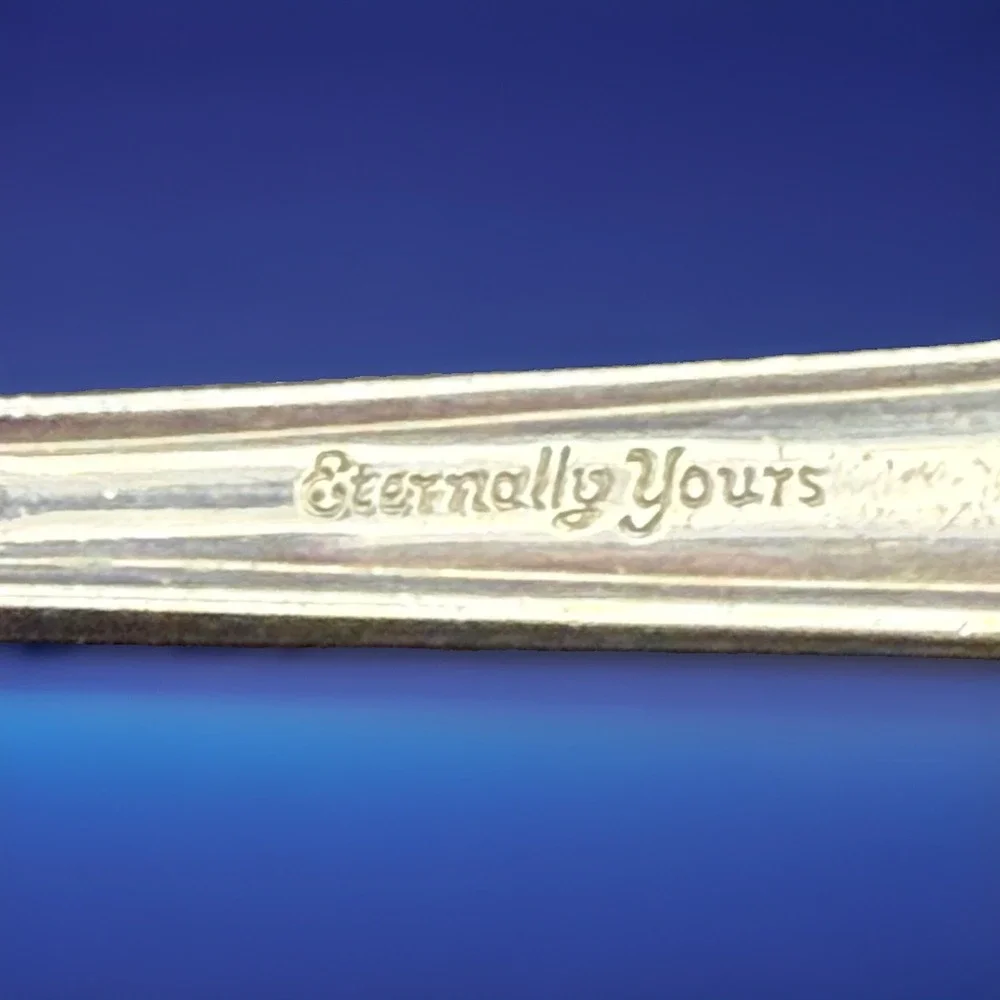 VTG 1847 Rogers Bros ETERNALLY YOURS Round Bowl Soup Gumbo Spoons Set Of 4